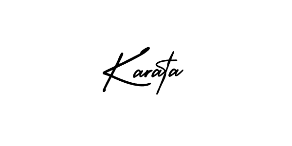Make a beautiful signature design for name Karata. With this signature (AmerikaSignatureDemo-Regular) style, you can create a handwritten signature for free. Karata signature style 3 images and pictures png