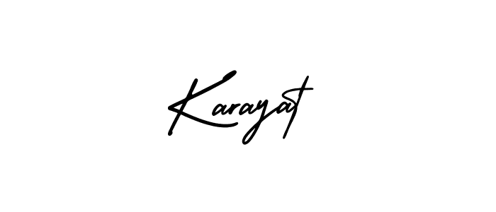 The best way (AmerikaSignatureDemo-Regular) to make a short signature is to pick only two or three words in your name. The name Karayat include a total of six letters. For converting this name. Karayat signature style 3 images and pictures png