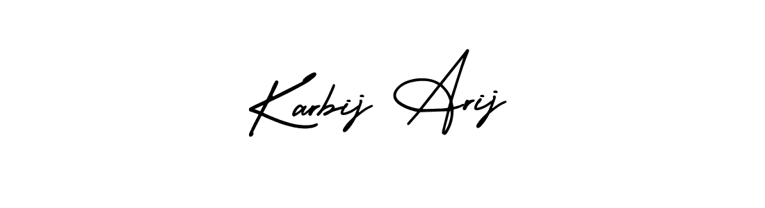 You can use this online signature creator to create a handwritten signature for the name Karbij Arij. This is the best online autograph maker. Karbij Arij signature style 3 images and pictures png
