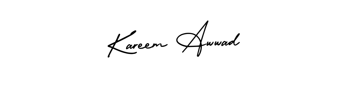 How to make Kareem Awwad signature? AmerikaSignatureDemo-Regular is a professional autograph style. Create handwritten signature for Kareem Awwad name. Kareem Awwad signature style 3 images and pictures png