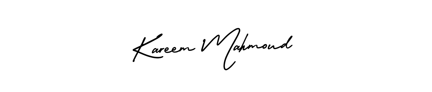 You should practise on your own different ways (AmerikaSignatureDemo-Regular) to write your name (Kareem Mahmoud) in signature. don't let someone else do it for you. Kareem Mahmoud signature style 3 images and pictures png