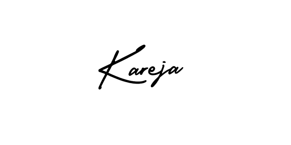 How to make Kareja signature? AmerikaSignatureDemo-Regular is a professional autograph style. Create handwritten signature for Kareja name. Kareja signature style 3 images and pictures png