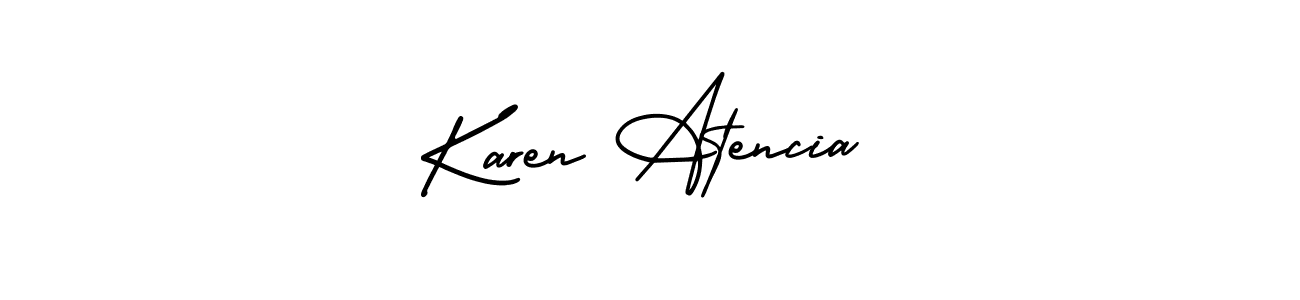 How to Draw Karen Atencia signature style? AmerikaSignatureDemo-Regular is a latest design signature styles for name Karen Atencia. Karen Atencia signature style 3 images and pictures png