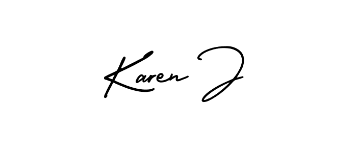 How to make Karen J signature? AmerikaSignatureDemo-Regular is a professional autograph style. Create handwritten signature for Karen J name. Karen J signature style 3 images and pictures png