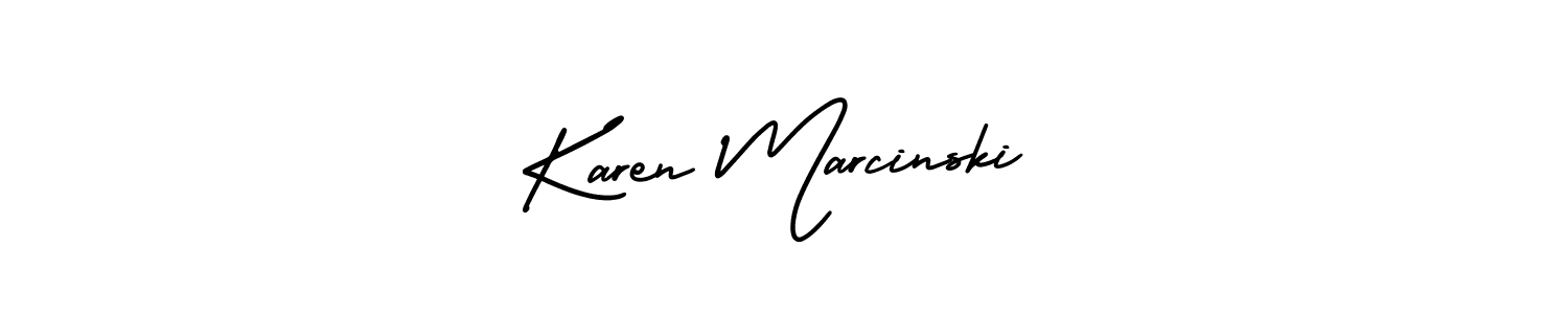 How to Draw Karen Marcinski signature style? AmerikaSignatureDemo-Regular is a latest design signature styles for name Karen Marcinski. Karen Marcinski signature style 3 images and pictures png