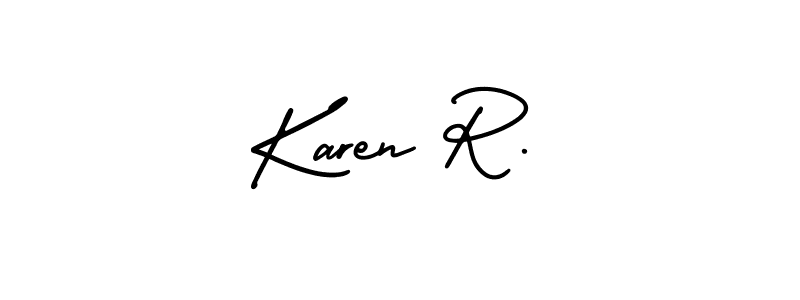 It looks lik you need a new signature style for name Karen R.. Design unique handwritten (AmerikaSignatureDemo-Regular) signature with our free signature maker in just a few clicks. Karen R. signature style 3 images and pictures png