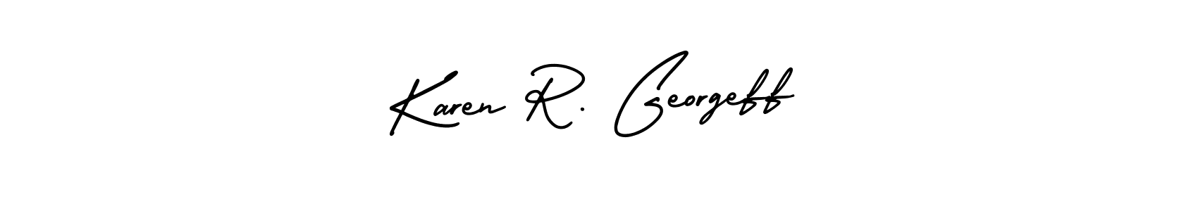 Here are the top 10 professional signature styles for the name Karen R. Georgeff. These are the best autograph styles you can use for your name. Karen R. Georgeff signature style 3 images and pictures png