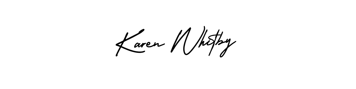 Design your own signature with our free online signature maker. With this signature software, you can create a handwritten (AmerikaSignatureDemo-Regular) signature for name Karen Whitby. Karen Whitby signature style 3 images and pictures png