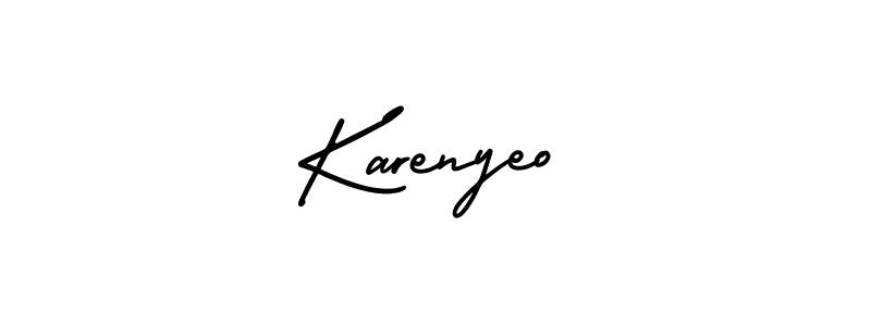 Also You can easily find your signature by using the search form. We will create Karenyeo name handwritten signature images for you free of cost using AmerikaSignatureDemo-Regular sign style. Karenyeo signature style 3 images and pictures png