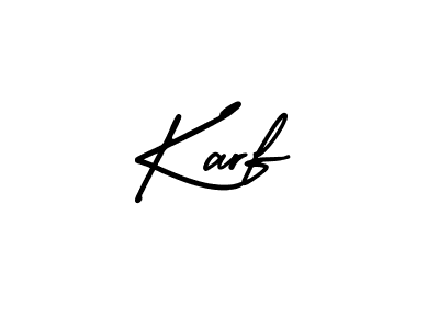 Make a beautiful signature design for name Karf. Use this online signature maker to create a handwritten signature for free. Karf signature style 3 images and pictures png
