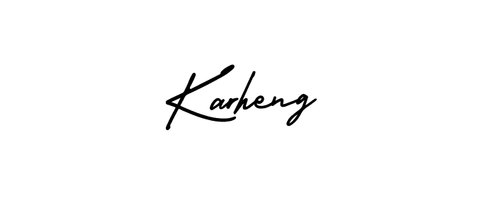 Make a beautiful signature design for name Karheng. Use this online signature maker to create a handwritten signature for free. Karheng signature style 3 images and pictures png