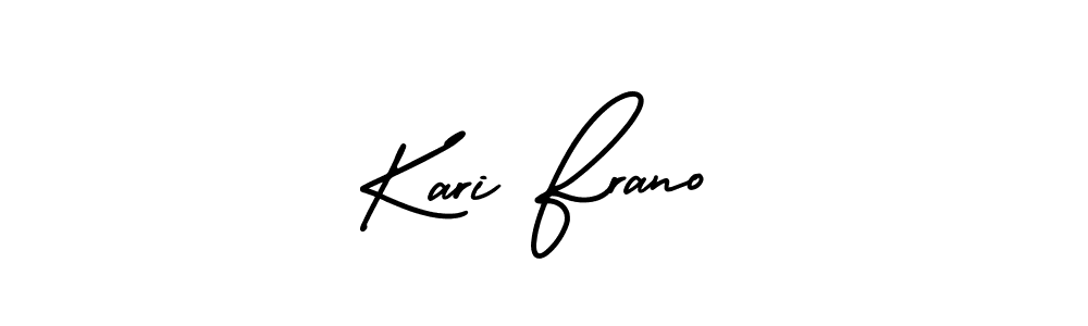 The best way (AmerikaSignatureDemo-Regular) to make a short signature is to pick only two or three words in your name. The name Kari Frano include a total of six letters. For converting this name. Kari Frano signature style 3 images and pictures png