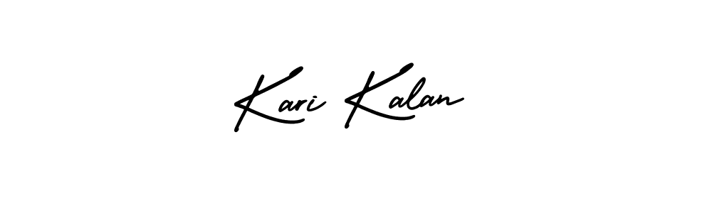 You should practise on your own different ways (AmerikaSignatureDemo-Regular) to write your name (Kari Kalan) in signature. don't let someone else do it for you. Kari Kalan signature style 3 images and pictures png