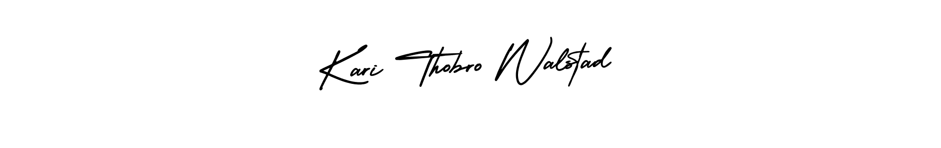 Similarly AmerikaSignatureDemo-Regular is the best handwritten signature design. Signature creator online .You can use it as an online autograph creator for name Kari Thobro Walstad. Kari Thobro Walstad signature style 3 images and pictures png