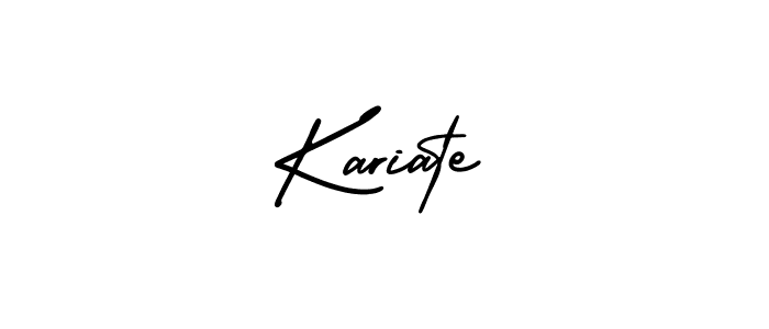 Design your own signature with our free online signature maker. With this signature software, you can create a handwritten (AmerikaSignatureDemo-Regular) signature for name Kariate. Kariate signature style 3 images and pictures png