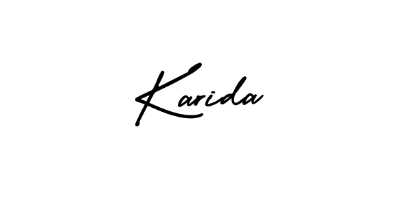 How to make Karida signature? AmerikaSignatureDemo-Regular is a professional autograph style. Create handwritten signature for Karida name. Karida signature style 3 images and pictures png