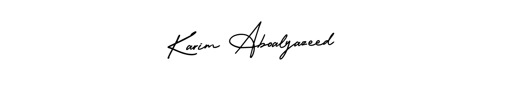 Make a short Karim Aboalyazeed signature style. Manage your documents anywhere anytime using AmerikaSignatureDemo-Regular. Create and add eSignatures, submit forms, share and send files easily. Karim Aboalyazeed signature style 3 images and pictures png