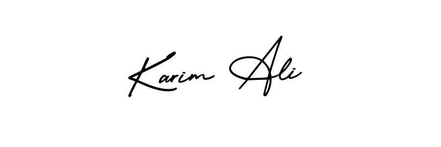 You should practise on your own different ways (AmerikaSignatureDemo-Regular) to write your name (Karim Ali) in signature. don't let someone else do it for you. Karim Ali signature style 3 images and pictures png