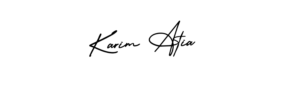 How to Draw Karim Atia signature style? AmerikaSignatureDemo-Regular is a latest design signature styles for name Karim Atia. Karim Atia signature style 3 images and pictures png