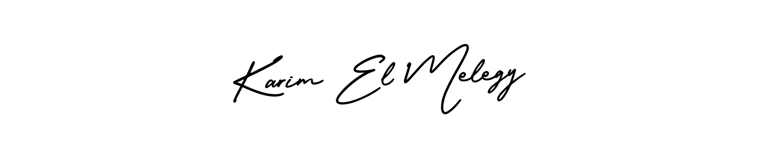 Make a beautiful signature design for name Karim El Melegy. With this signature (AmerikaSignatureDemo-Regular) style, you can create a handwritten signature for free. Karim El Melegy signature style 3 images and pictures png