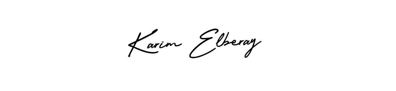 Design your own signature with our free online signature maker. With this signature software, you can create a handwritten (AmerikaSignatureDemo-Regular) signature for name Karim Elberay. Karim Elberay signature style 3 images and pictures png