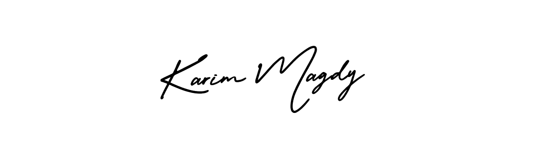 Make a beautiful signature design for name Karim Magdy. With this signature (AmerikaSignatureDemo-Regular) style, you can create a handwritten signature for free. Karim Magdy signature style 3 images and pictures png