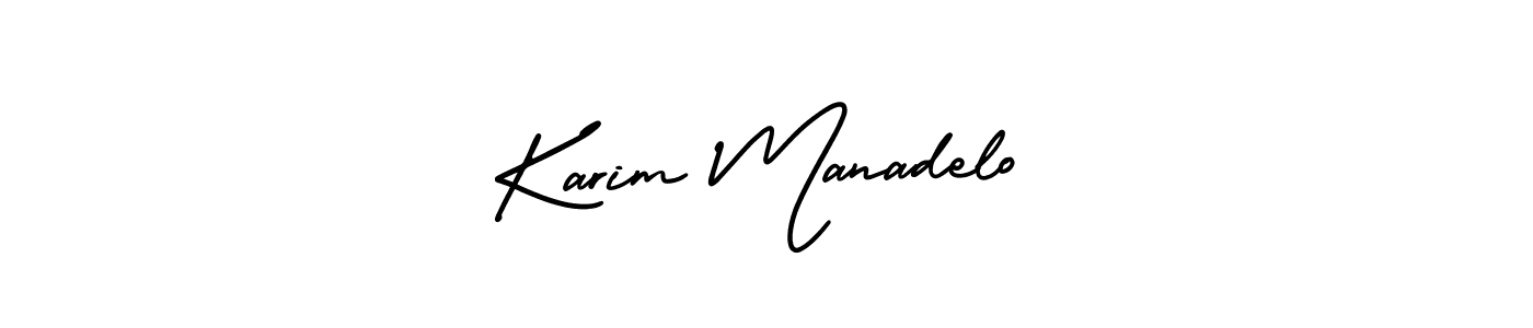 Similarly AmerikaSignatureDemo-Regular is the best handwritten signature design. Signature creator online .You can use it as an online autograph creator for name Karim Manadelo. Karim Manadelo signature style 3 images and pictures png