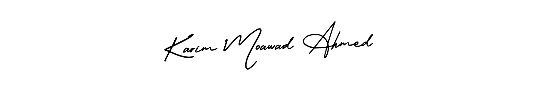 AmerikaSignatureDemo-Regular is a professional signature style that is perfect for those who want to add a touch of class to their signature. It is also a great choice for those who want to make their signature more unique. Get Karim Moawad Ahmed name to fancy signature for free. Karim Moawad Ahmed signature style 3 images and pictures png