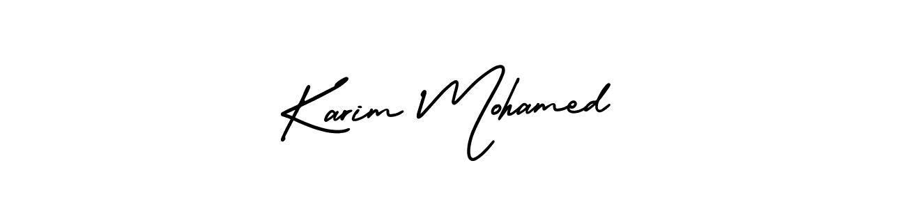 Use a signature maker to create a handwritten signature online. With this signature software, you can design (AmerikaSignatureDemo-Regular) your own signature for name Karim Mohamed. Karim Mohamed signature style 3 images and pictures png