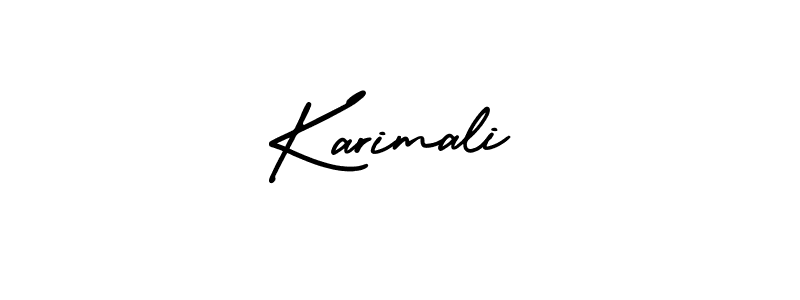 How to make Karimali name signature. Use AmerikaSignatureDemo-Regular style for creating short signs online. This is the latest handwritten sign. Karimali signature style 3 images and pictures png