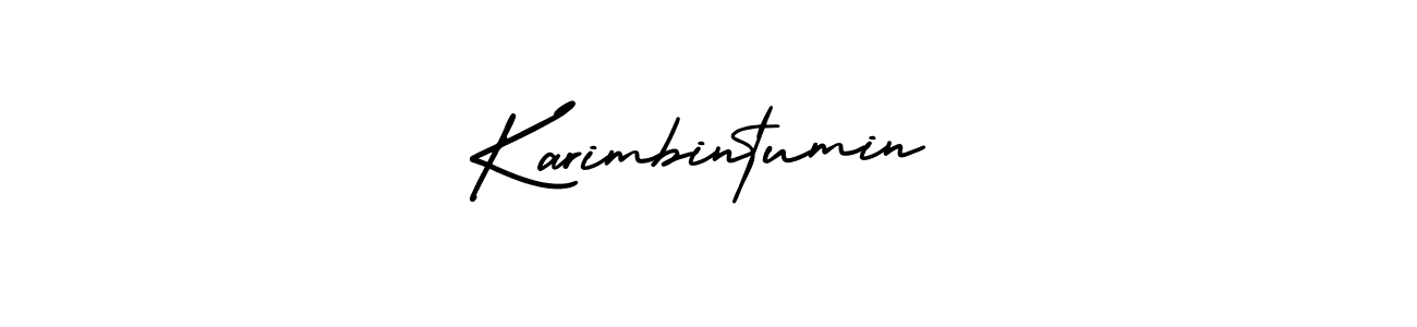 AmerikaSignatureDemo-Regular is a professional signature style that is perfect for those who want to add a touch of class to their signature. It is also a great choice for those who want to make their signature more unique. Get Karimbintumin name to fancy signature for free. Karimbintumin signature style 3 images and pictures png