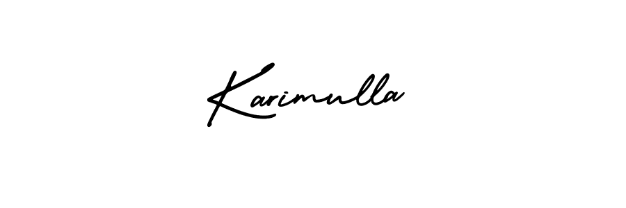 Design your own signature with our free online signature maker. With this signature software, you can create a handwritten (AmerikaSignatureDemo-Regular) signature for name Karimulla. Karimulla signature style 3 images and pictures png
