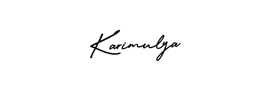 Design your own signature with our free online signature maker. With this signature software, you can create a handwritten (AmerikaSignatureDemo-Regular) signature for name Karimulya. Karimulya signature style 3 images and pictures png
