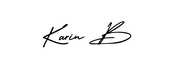 How to make Karin B signature? AmerikaSignatureDemo-Regular is a professional autograph style. Create handwritten signature for Karin B name. Karin B signature style 3 images and pictures png