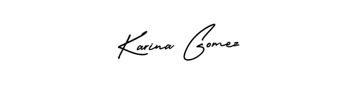 Karina Gomez stylish signature style. Best Handwritten Sign (AmerikaSignatureDemo-Regular) for my name. Handwritten Signature Collection Ideas for my name Karina Gomez. Karina Gomez signature style 3 images and pictures png