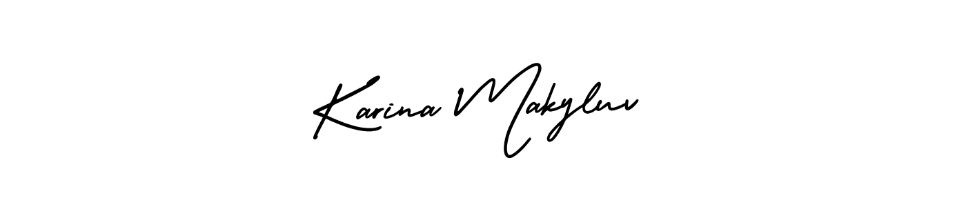 How to Draw Karina Makyluv signature style? AmerikaSignatureDemo-Regular is a latest design signature styles for name Karina Makyluv. Karina Makyluv signature style 3 images and pictures png