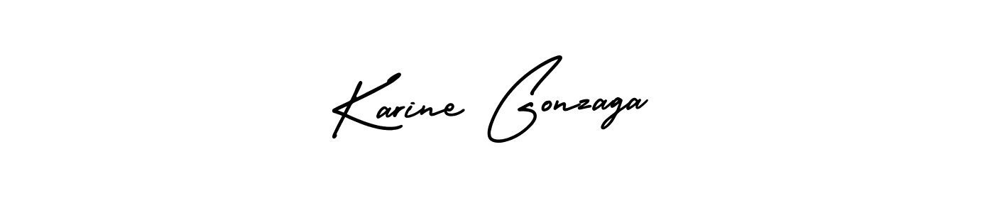 Use a signature maker to create a handwritten signature online. With this signature software, you can design (AmerikaSignatureDemo-Regular) your own signature for name Karine Gonzaga. Karine Gonzaga signature style 3 images and pictures png