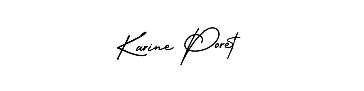 Make a beautiful signature design for name Karine Poret. Use this online signature maker to create a handwritten signature for free. Karine Poret signature style 3 images and pictures png