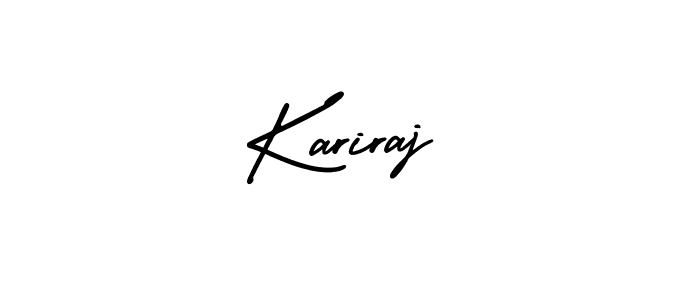 You should practise on your own different ways (AmerikaSignatureDemo-Regular) to write your name (Kariraj) in signature. don't let someone else do it for you. Kariraj signature style 3 images and pictures png