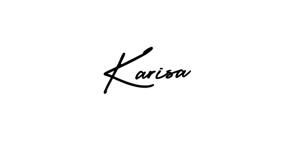 The best way (AmerikaSignatureDemo-Regular) to make a short signature is to pick only two or three words in your name. The name Karisa include a total of six letters. For converting this name. Karisa signature style 3 images and pictures png