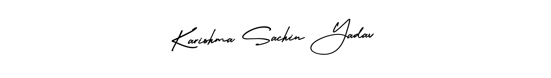 How to make Karishma Sachin Yadav signature? AmerikaSignatureDemo-Regular is a professional autograph style. Create handwritten signature for Karishma Sachin Yadav name. Karishma Sachin Yadav signature style 3 images and pictures png