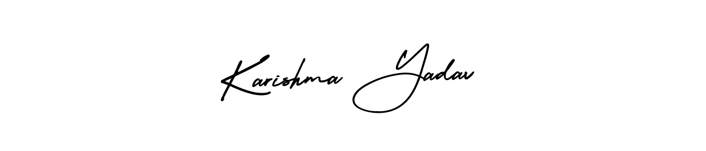 How to make Karishma Yadav signature? AmerikaSignatureDemo-Regular is a professional autograph style. Create handwritten signature for Karishma Yadav name. Karishma Yadav signature style 3 images and pictures png