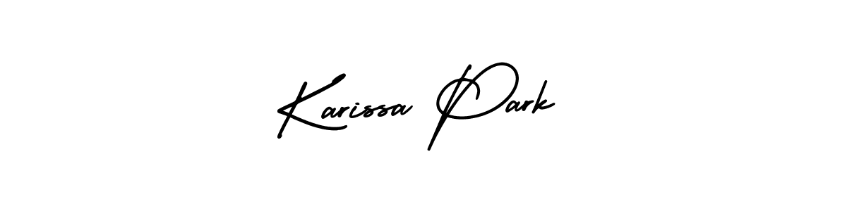 Karissa Park stylish signature style. Best Handwritten Sign (AmerikaSignatureDemo-Regular) for my name. Handwritten Signature Collection Ideas for my name Karissa Park. Karissa Park signature style 3 images and pictures png