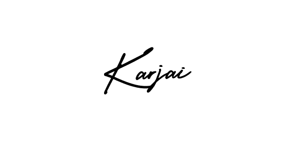 Make a beautiful signature design for name Karjai. With this signature (AmerikaSignatureDemo-Regular) style, you can create a handwritten signature for free. Karjai signature style 3 images and pictures png
