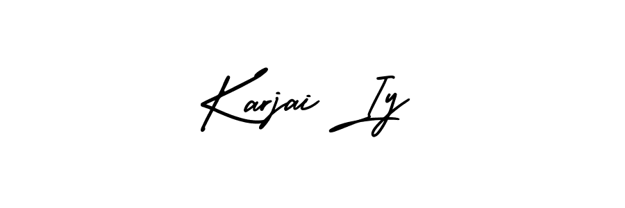 Karjai Iy stylish signature style. Best Handwritten Sign (AmerikaSignatureDemo-Regular) for my name. Handwritten Signature Collection Ideas for my name Karjai Iy. Karjai Iy signature style 3 images and pictures png