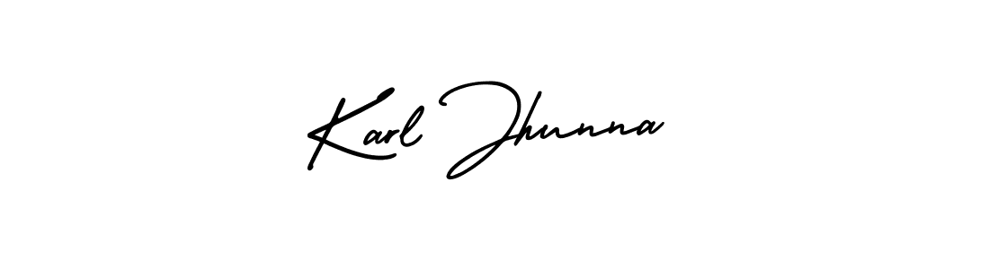 Use a signature maker to create a handwritten signature online. With this signature software, you can design (AmerikaSignatureDemo-Regular) your own signature for name Karl Jhunna. Karl Jhunna signature style 3 images and pictures png