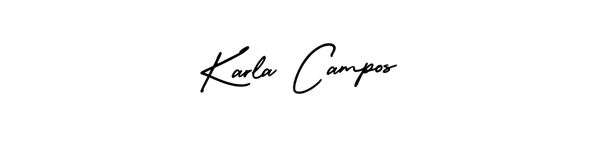 Design your own signature with our free online signature maker. With this signature software, you can create a handwritten (AmerikaSignatureDemo-Regular) signature for name Karla Campos. Karla Campos signature style 3 images and pictures png