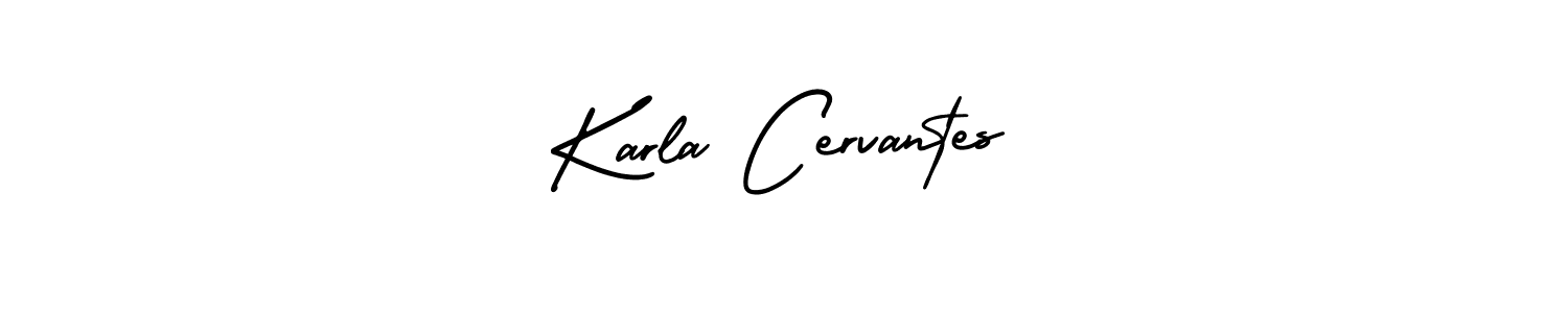 Best and Professional Signature Style for Karla Cervantes. AmerikaSignatureDemo-Regular Best Signature Style Collection. Karla Cervantes signature style 3 images and pictures png