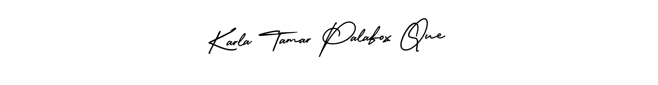 Create a beautiful signature design for name Karla Tamar Palafox Que. With this signature (AmerikaSignatureDemo-Regular) fonts, you can make a handwritten signature for free. Karla Tamar Palafox Que signature style 3 images and pictures png