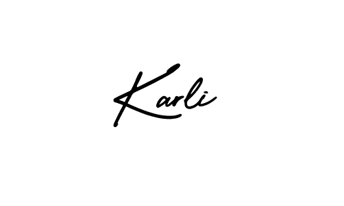 Design your own signature with our free online signature maker. With this signature software, you can create a handwritten (AmerikaSignatureDemo-Regular) signature for name Karli. Karli signature style 3 images and pictures png